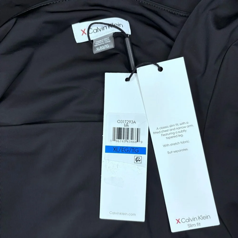 CALVIN KLEIN Women's XL Square-Neck Black Long Sleeved Bodysuit NWT - Picture 6 of 6